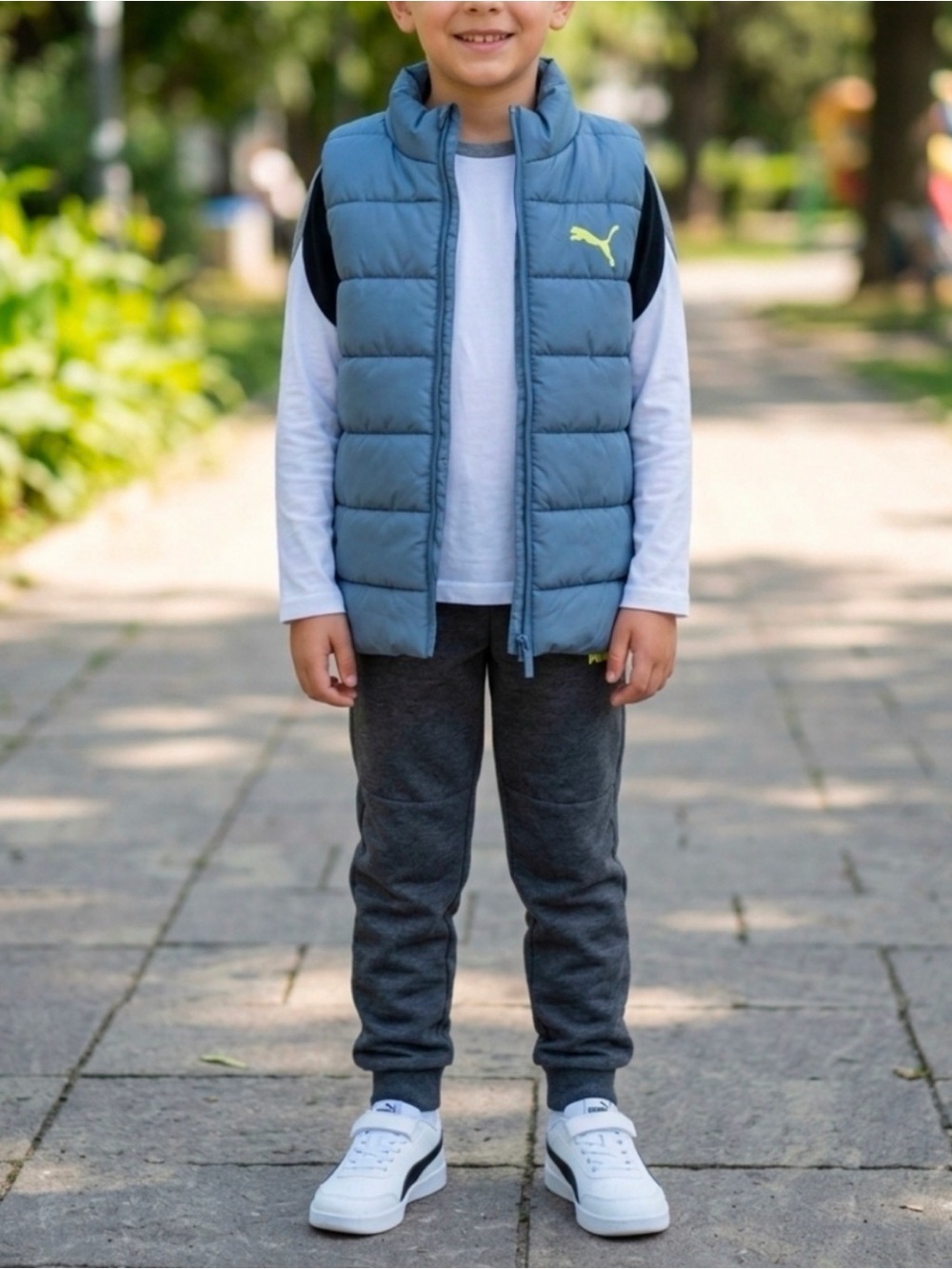 PUMA boys puffer vest sz S 7/8
